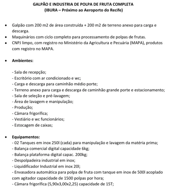 Foto 1 de Galpão/Depósito/Armazém com 2 Quartos para alugar, 200m² em Ibura, Recife