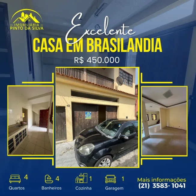 Foto 1 de Casa com 4 Quartos à venda, 227m² em Brasilândia, São Gonçalo