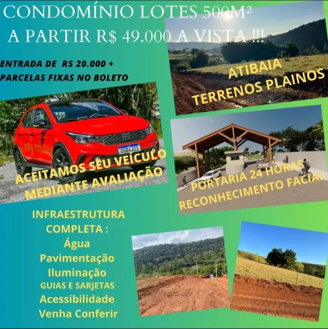 Foto 1 de Lote/Terreno à venda, 500m² em Centro, Mairiporã