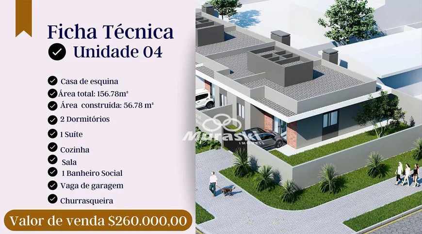 Foto 1 de Casa com 2 Quartos à venda, 57m² em Piçarras, Guaratuba