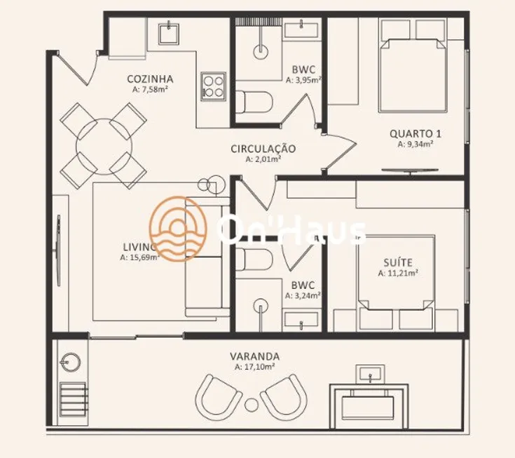 Foto 1 de Apartamento com 2 Quartos à venda, 74m² em Morro das Pedras, Florianópolis