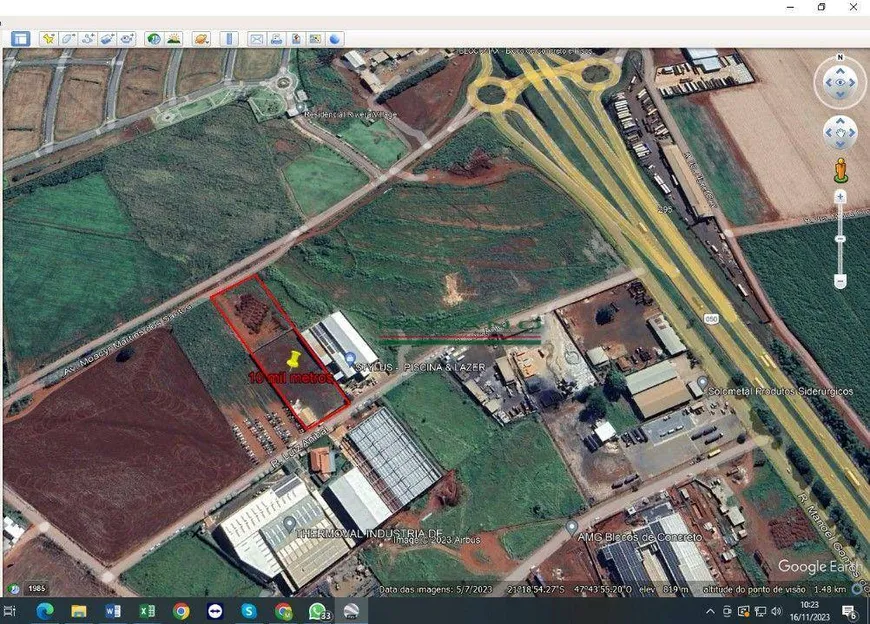 Foto 1 de Lote/Terreno para alugar, 10000m² em Distrito Industrial, Cravinhos