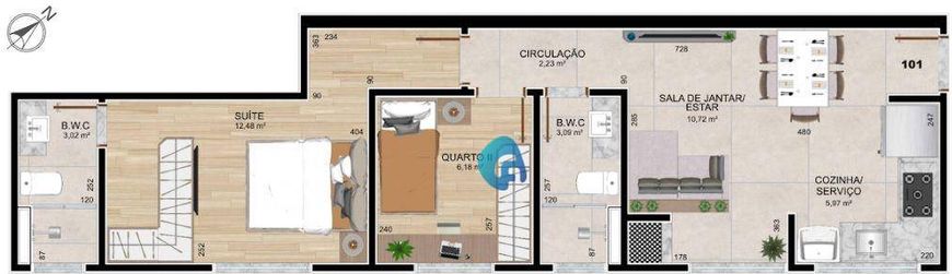 Apartamentos com 2 quartos na Rua Professor João da Costa Viana em