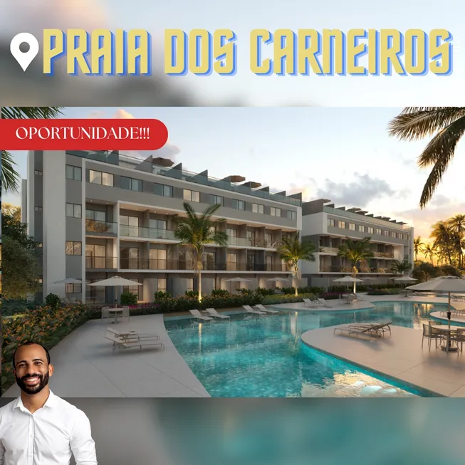 Foto 1 de Flat com 2 Quartos à venda, 25m² em Praia dos Carneiros, Tamandare