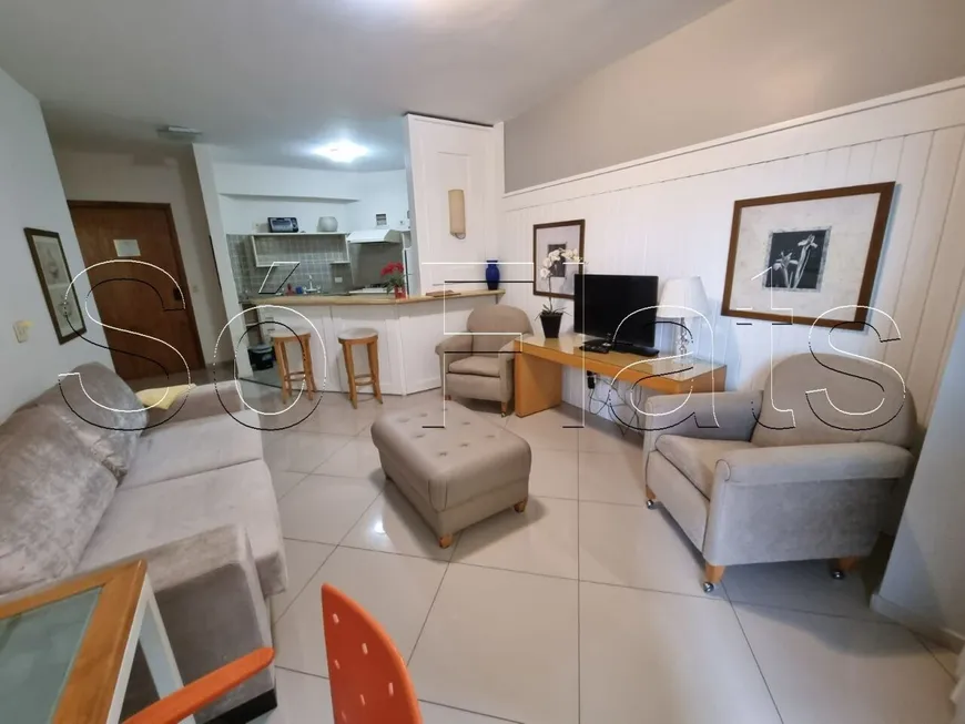 Foto 1 de Flat com 1 Quarto para alugar, 56m² em Alphaville, Barueri