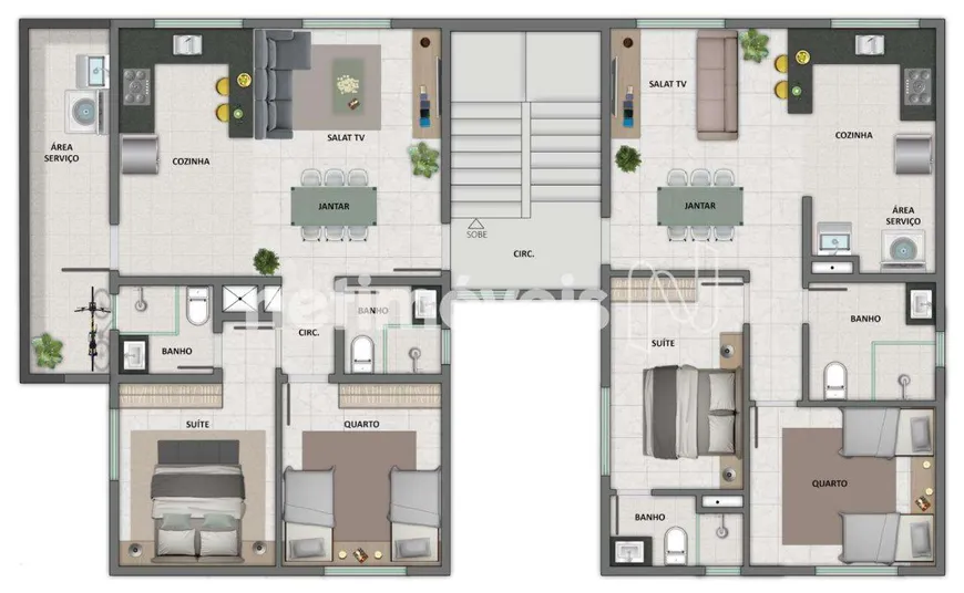 Foto 1 de Apartamento com 2 Quartos à venda, 110m² em Água Branca, Contagem