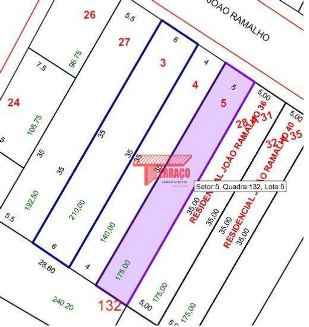 Foto 1 de Lote/Terreno à venda, 525m² em Centro, Santo André