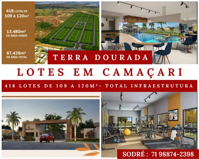 Foto 1 de Lote/Terreno à venda, 109m² em Parque Nascente do Rio Capivara, Camaçari