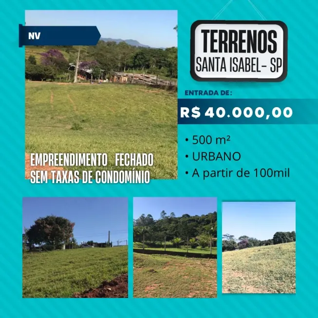 Foto 1 de Lote/Terreno à venda, 500m² em Jardim das Acacias, Santa Isabel