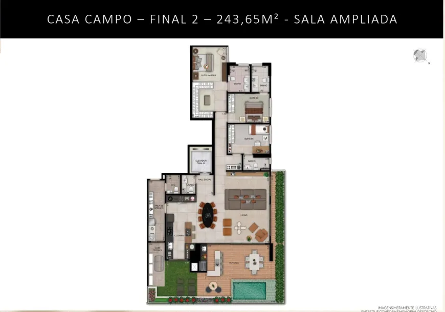 Foto 1 de Apartamento com 3 Quartos à venda, 236m² em Setor Bueno, Goiânia