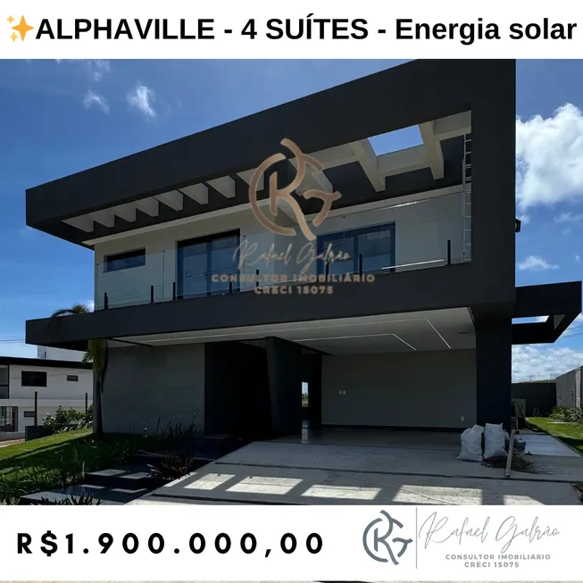 Foto 1 de Casa de Condomínio com 4 Quartos à venda, 245m² em Alphaville Litoral Norte 3, Camaçari