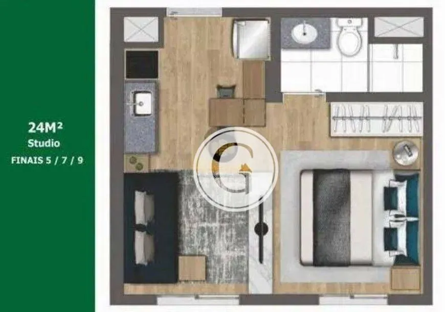 Foto 1 de Apartamento com 1 Quarto à venda, 24m² em Butantã, São Paulo