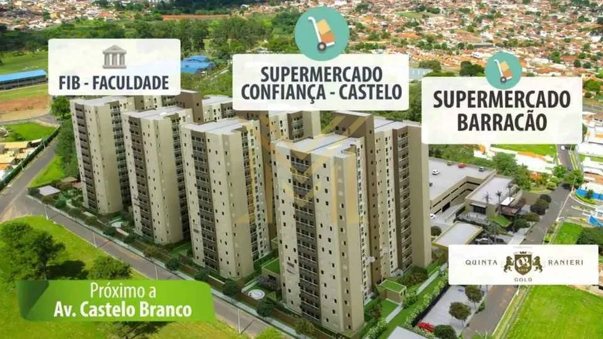 Foto 1 de Apartamento com 3 Quartos à venda, 68m² em Quinta Ranieri, Bauru