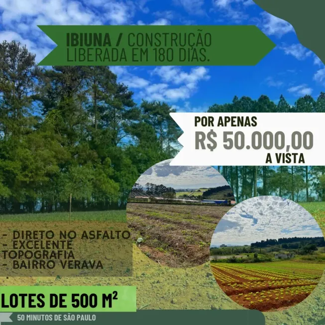 Foto 1 de Lote/Terreno à venda, 600m² em Ibiuna, Ibiúna