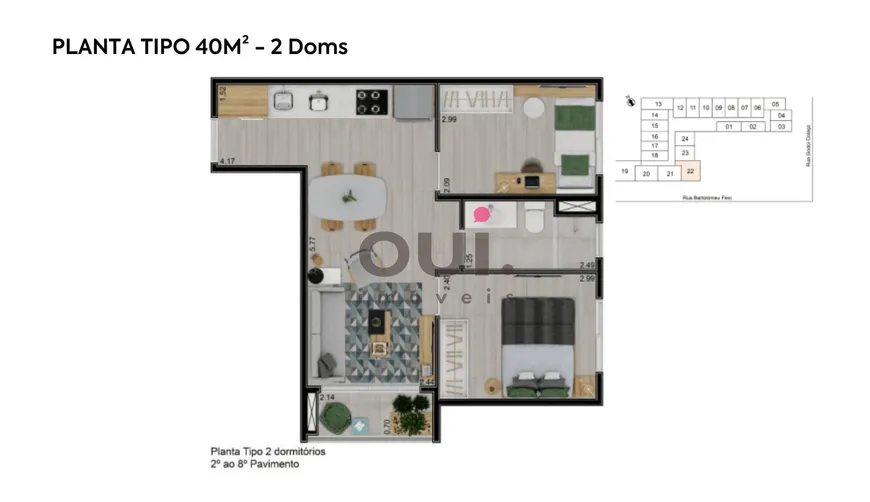 Foto 1 de Apartamento com 2 Quartos à venda, 40m² em Vila Cordeiro, São Paulo