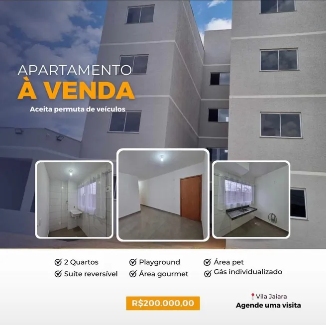 Foto 1 de Apartamento com 2 Quartos à venda, 46m² em Vila Jayara, Anápolis