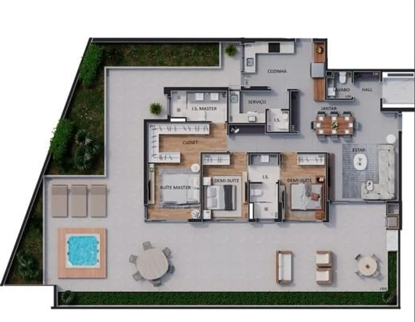 Foto 1 de Apartamento com 3 Quartos à venda, 293m² em Água Verde, Curitiba