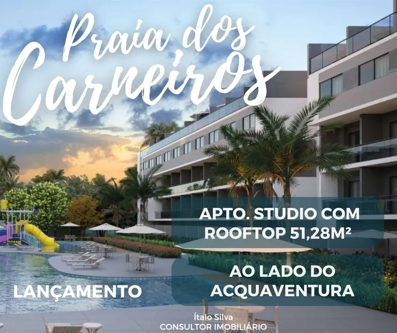 Foto 1 de Apartamento com 1 Quarto à venda, 51m² em Praia dos Carneiros, Tamandare