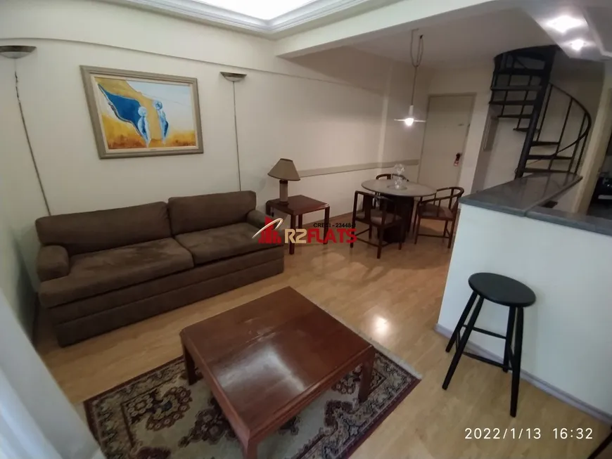 Foto 1 de Flat com 1 Quarto para alugar, 50m² em Moema, São Paulo