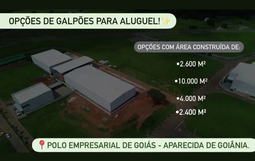 Foto 1 de Galpão/Depósito/Armazém para alugar, 10000m² em Polo Empresarial de Goiás, Aparecida de Goiânia