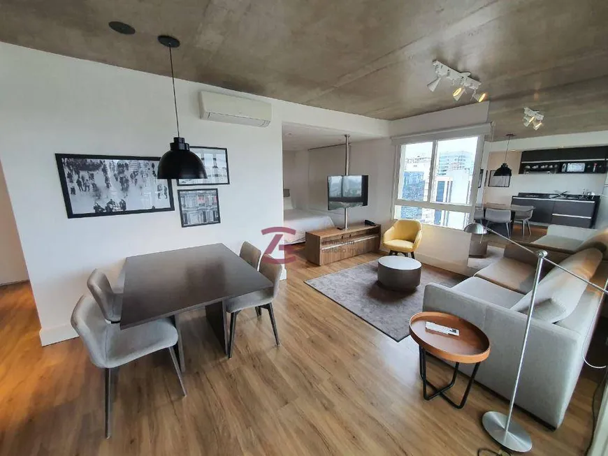 Foto 1 de Apartamento com 1 Quarto para alugar, 63m² em Brooklin, São Paulo