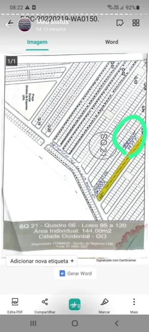 Foto 1 de Lote/Terreno à venda, 144m² em Centro, Cidade Ocidental