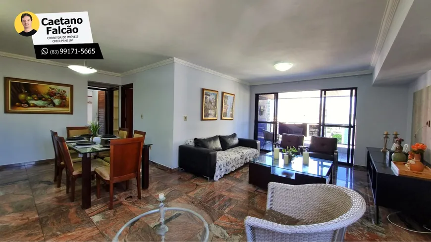 Foto 1 de Apartamento com 3 Quartos à venda, 143m² em Cabo Branco, João Pessoa