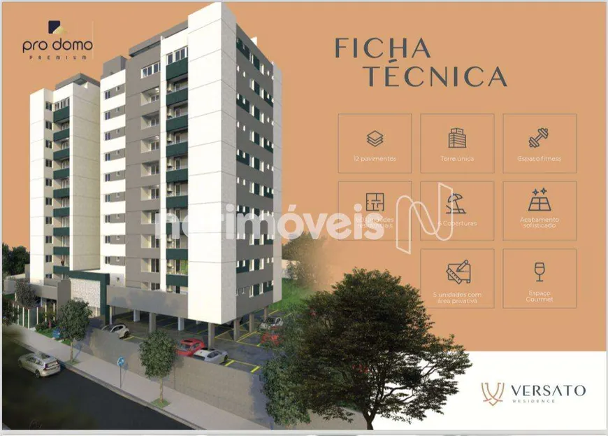 Foto 1 de Apartamento com 2 Quartos à venda, 53m² em Castelo, Belo Horizonte