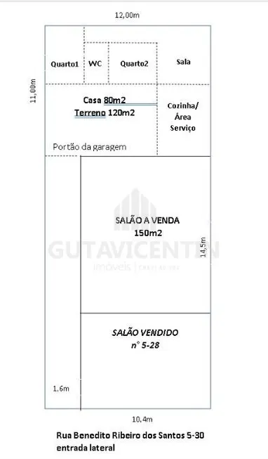 Foto 1 de Sala Comercial com 2 Quartos à venda, 150m² em Vila Carolina, Bauru