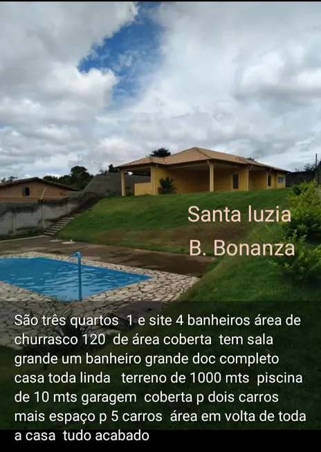 Foto 1 de Fazenda/Sítio à venda, 120m² em Bonanza, Santa Luzia