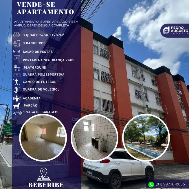 Foto 1 de Apartamento com 3 Quartos à venda, 87m² em Beberibe, Recife