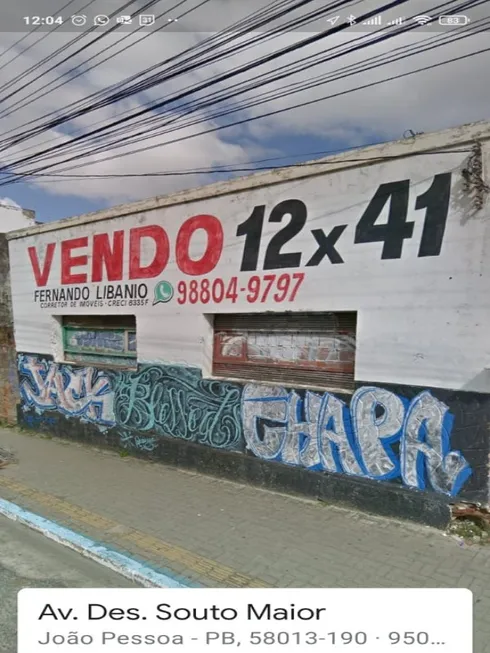 Foto 1 de Lote/Terreno à venda, 492m² em Centro, João Pessoa