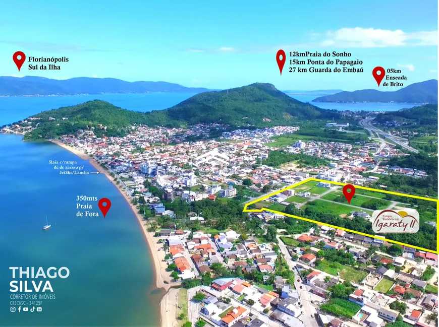 Foto 1 de Lote/Terreno à venda, 450m² em Praia de Fora, Palhoça