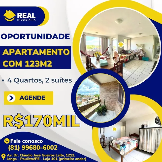 Foto 1 de Apartamento com 4 Quartos à venda, 123m² em Nossa Senhora do Ó, Paulista