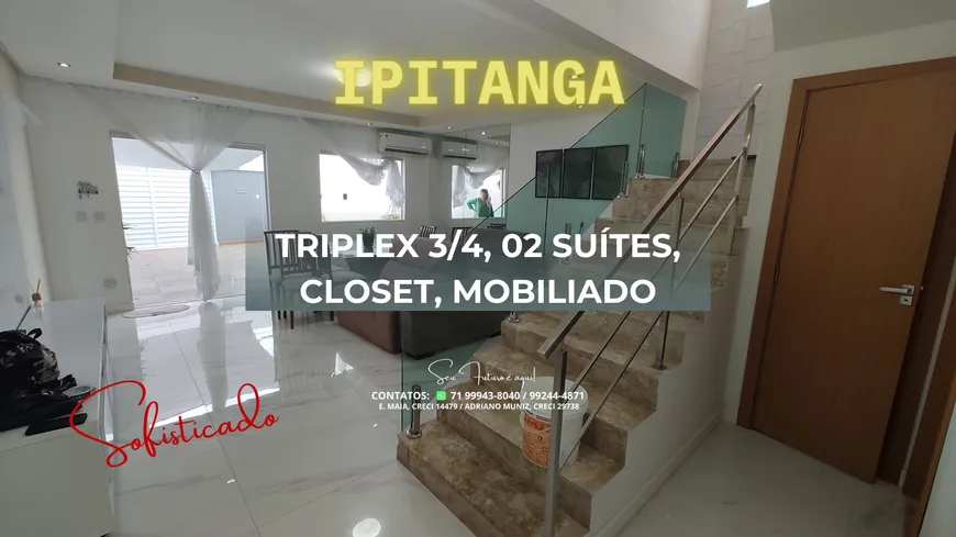 Foto 1 de Apartamento com 3 Quartos para alugar, 175m² em Ipitanga, Lauro de Freitas