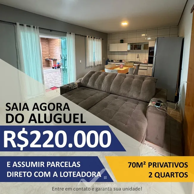 Foto 1 de Casa com 2 Quartos à venda, 100m² em Volta Redonda, Araquari