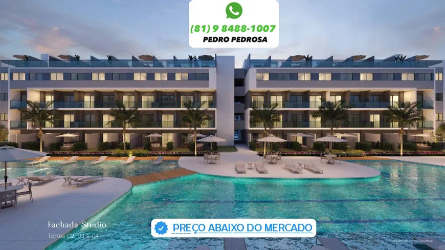 Foto 1 de Flat com 2 Quartos à venda, 70m² em Praia dos Carneiros, Tamandare