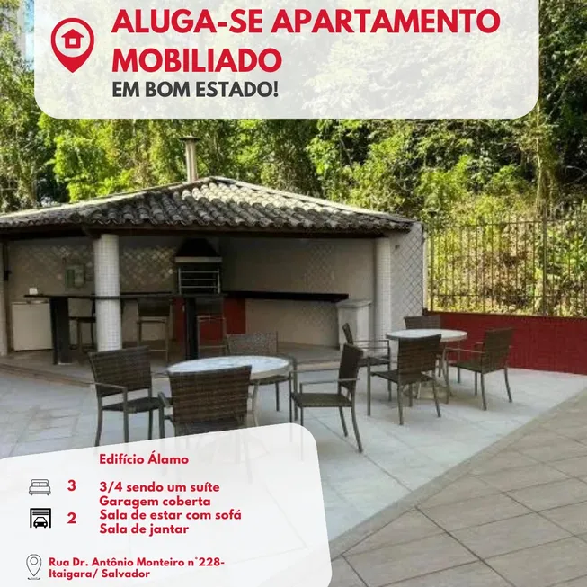 Foto 1 de Apartamento com 3 Quartos para alugar, 109m² em Itaigara, Salvador