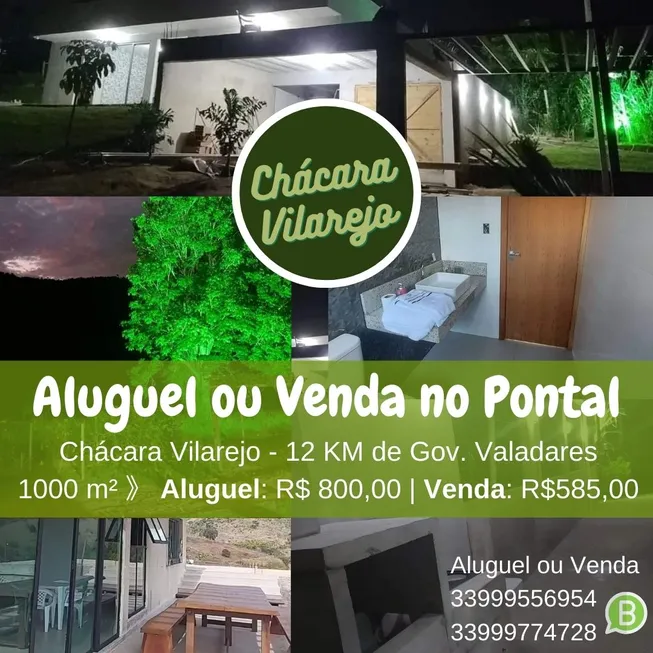 Foto 1 de Fazenda/Sítio com 1 Quarto à venda, 1000m² em Santo Antonio do Pontal, Governador Valadares