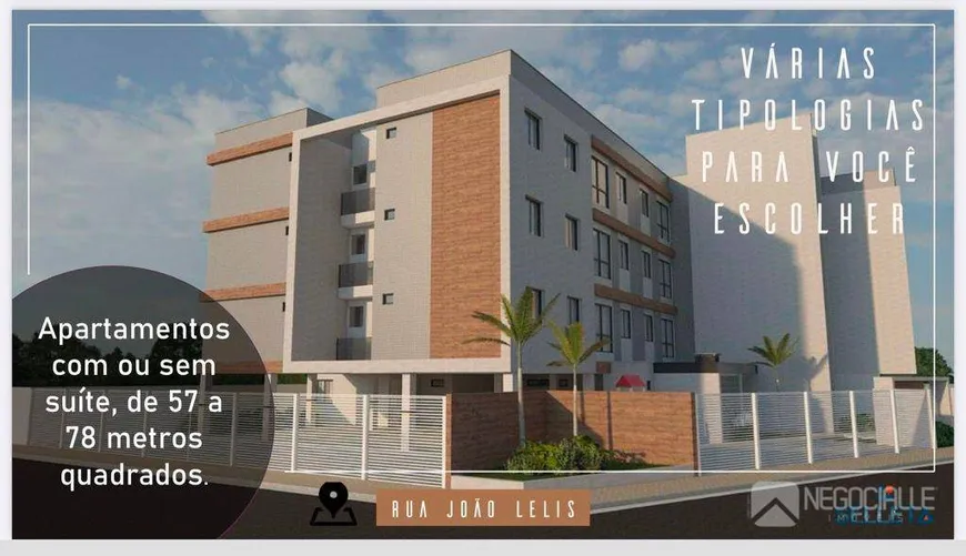 Foto 1 de Apartamento com 2 Quartos à venda, 62m² em Jose Pinheiro, Campina Grande