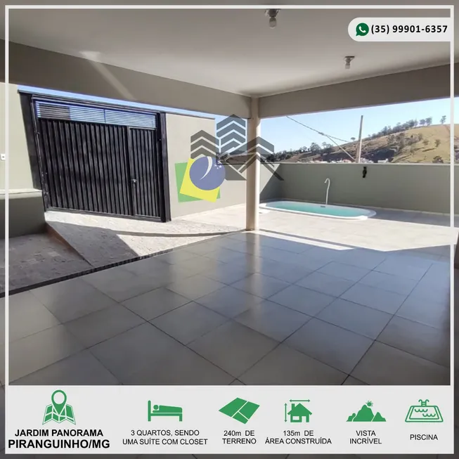 Foto 1 de Casa com 3 Quartos à venda, 135m² em Zona Rural, Piranguinho
