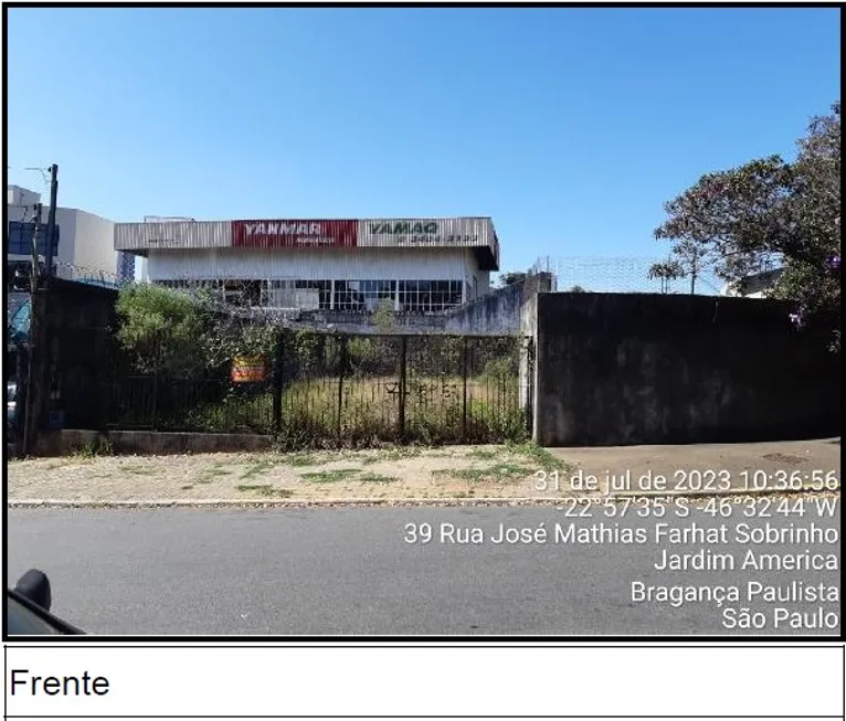 Foto 1 de Lote/Terreno com 1 Quarto à venda, 542m² em Jardim América, Bragança Paulista