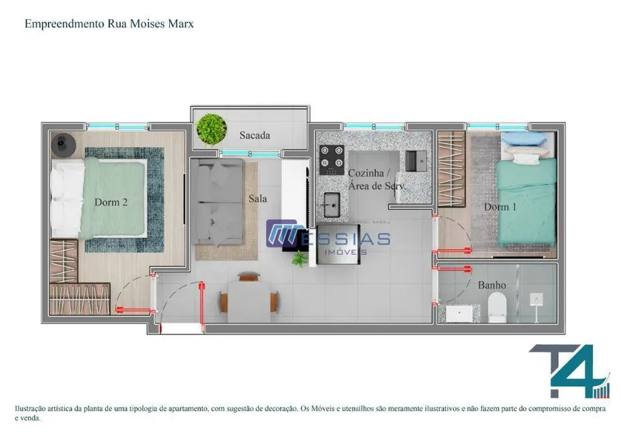 Foto 1 de Apartamento com 2 Quartos à venda, 37m² em Vila Matilde, São Paulo