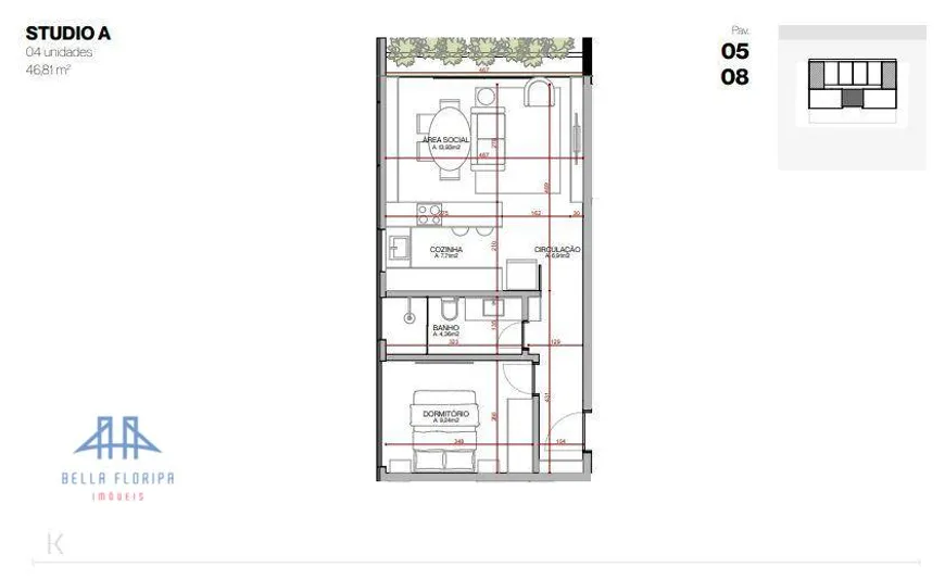 Foto 1 de Apartamento com 1 Quarto à venda, 38m² em Agronômica, Florianópolis