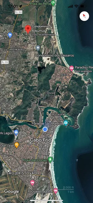 Foto 1 de Lote/Terreno à venda, 161m² em Peró, Cabo Frio