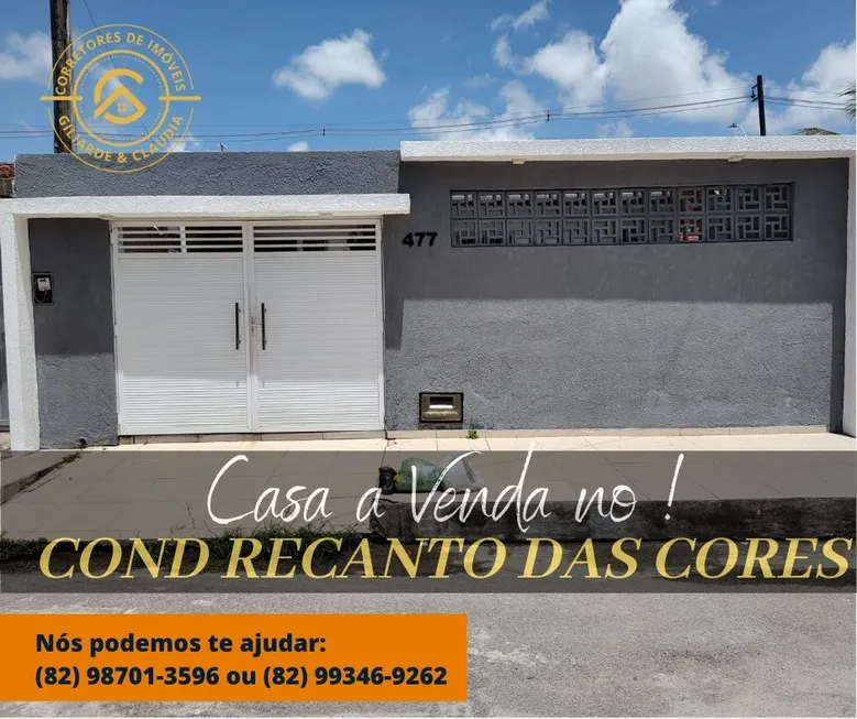 Foto 1 de Casa de Condomínio com 3 Quartos à venda, 120m² em Benedito Bentes, Maceió