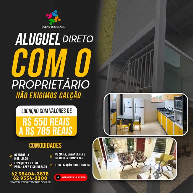 Foto 1 de Kitnet com 1 Quarto para alugar, 36m² em Setor Sol Nascente, Goiânia