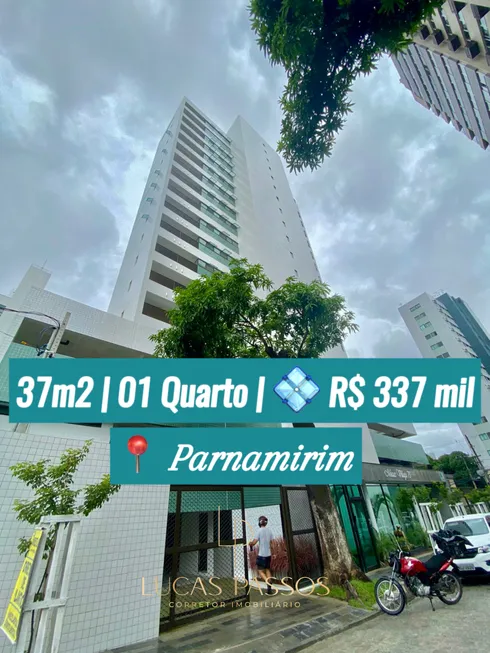 Foto 1 de Apartamento com 1 Quarto à venda, 37m² em Parnamirim, Recife