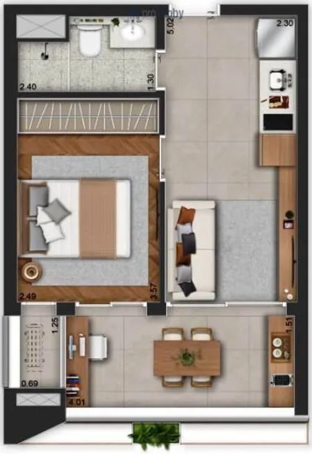 Foto 1 de Apartamento com 1 Quarto à venda, 38m² em Perdizes, São Paulo