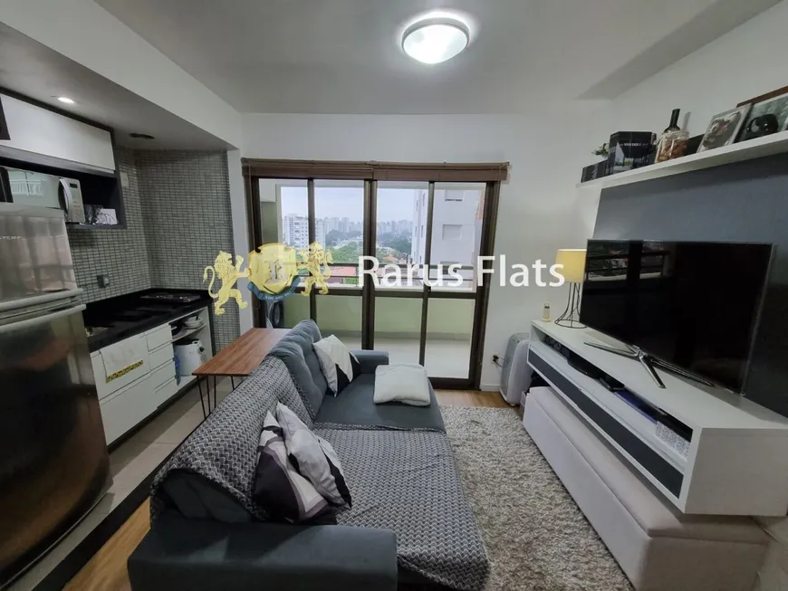 Foto 1 de Flat com 1 Quarto à venda, 45m² em Brooklin, São Paulo